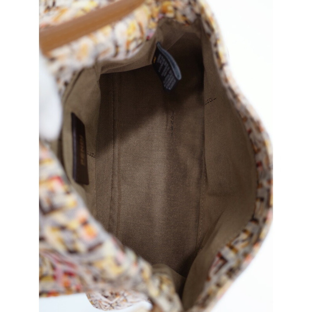 FENDI Flower Zucchino Mamma Bucket Semi Shoulder Bag - Picture 3 of 9
